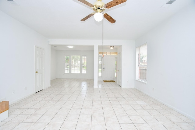 9338 Corner Oak Ln, Houston, TX 77036 - unfurnished room with a ceiling fan and light tile patterned floors