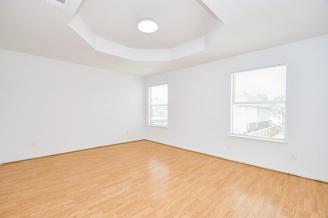 9338 Corner Oak Ln, Houston, TX 77036 - unfurnished room featuring a tray ceiling and light wood-type flooring