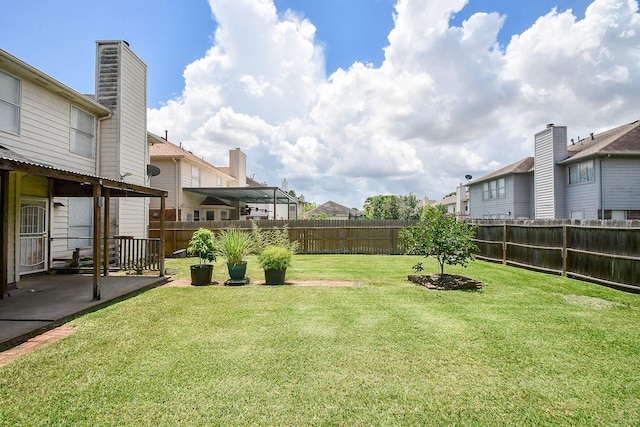 9338 Corner Oak Ln, Houston, TX 77036 - fenced backyard featuring a patio and a residential view