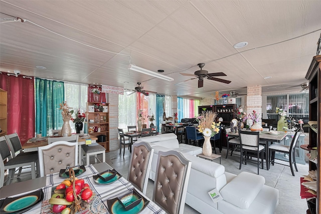 530 Frankie St Unit 1, Houston, TX 77015 - view of patio featuring outdoor dining area and ceiling fan