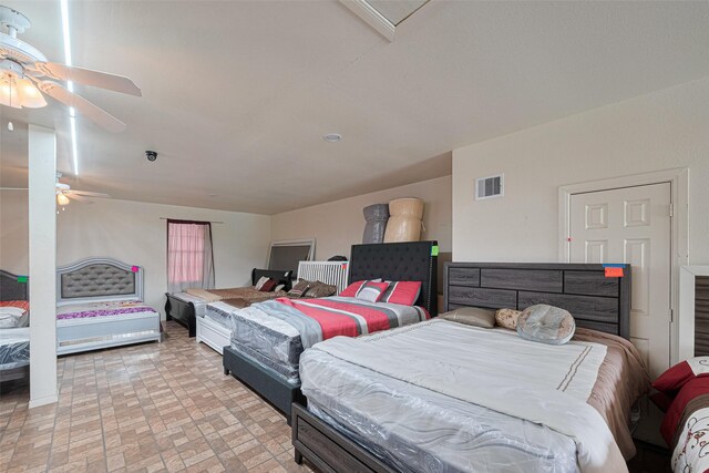 530 Frankie St Unit 1, Houston, TX 77015 - bedroom with brick patterned floors