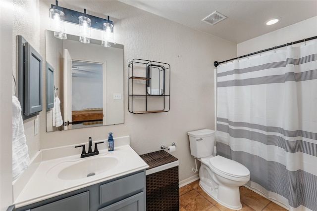 2830 Katybriar Ln, Katy, TX 77449 - bathroom featuring vanity, tile patterned flooring, and a shower with curtain