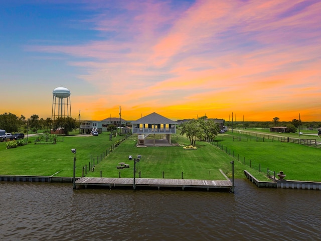 10102 S Redfish Dr, Hitchcock, TX 77563 - dock area with a water view