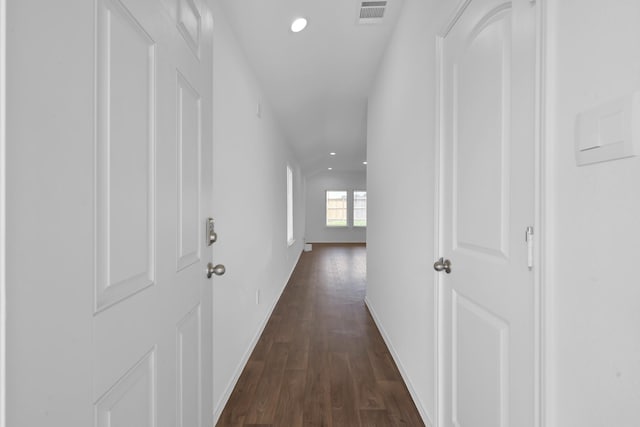21391 Owl Rd, New Caney, TX 77357 - hallway featuring recessed lighting and dark wood-type flooring