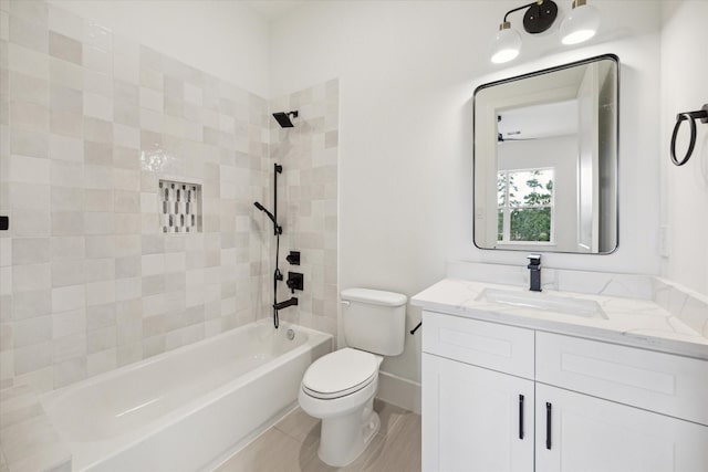 1419 Candlelight Ln, Houston, TX 77018 - full bathroom with vanity and bathtub / shower combination