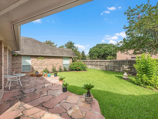 13410 Spyglen Ct, Cypress, TX 77429 - fenced backyard with a patio