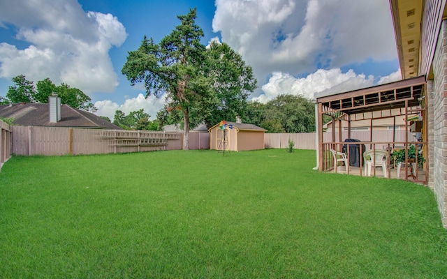 15731 Oak Mountain Dr, Houston, TX 77095 - fenced backyard with a shed