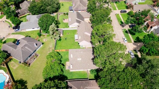 15731 Oak Mountain Dr, Houston, TX 77095 - aerial view of residential area featuring a pool area