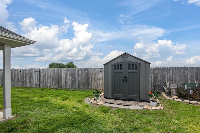 8023 Royal Palm Dr, Fulshear, TX 77441 - view of shed with a fenced backyard