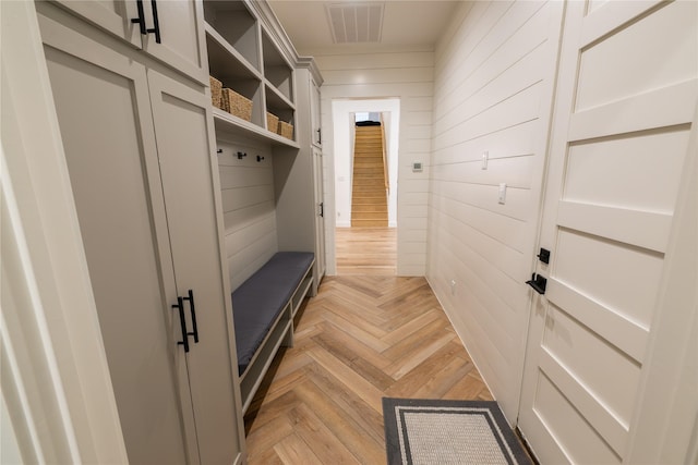 14646 Whistling Oak Dr, Conroe, TX 77356 - mudroom with wood walls