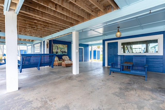 973 Kenlyn Dr, Crystal Beach, TX 77650 - misc room with unfinished concrete flooring