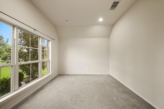 1303 Paradise Creek Ln, Rosenberg, TX 77471 - carpeted empty room with recessed lighting and vaulted ceiling