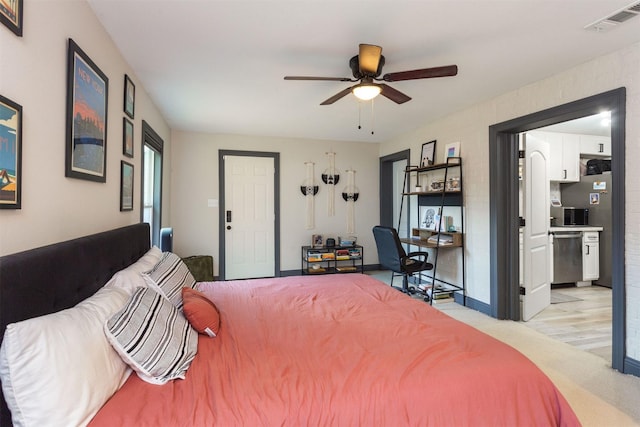 510 Jerry St, Houston, TX 77022 - bedroom with light carpet and ensuite bathroom