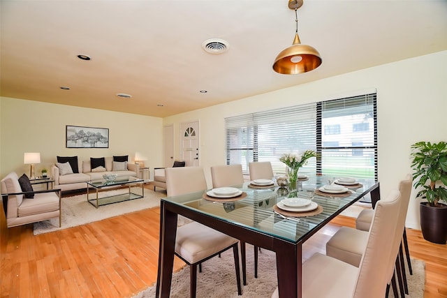 4114 Lemac Dr, Houston, TX 77025 - dining area featuring light wood-type flooring and recessed lighting