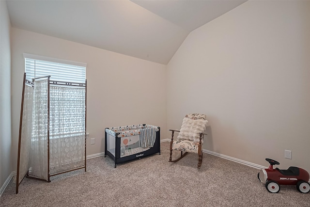 406 Riesling Dr, Alvin, TX 77511 - living area with carpet and vaulted ceiling