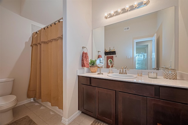 406 Riesling Dr, Alvin, TX 77511 - full bath with vanity, tile patterned floors, and a shower with shower curtain