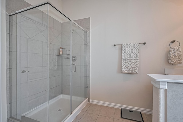 406 Riesling Dr, Alvin, TX 77511 - full bath featuring a stall shower and tile patterned floors