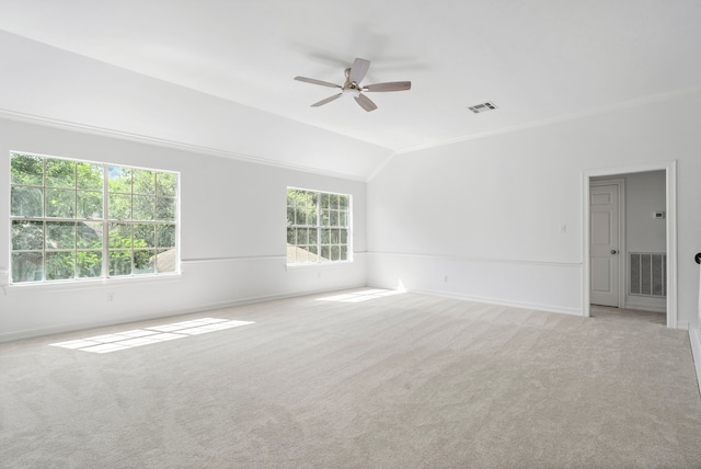 4919 Glen Hollow St, Sugar Land, TX 77479 - unfurnished room featuring vaulted ceiling, carpet flooring, and ceiling fan