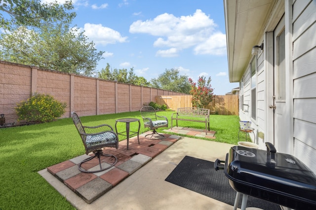 7238 Cypress Prairie Dr, Cypress, TX 77433 - fenced backyard with a patio