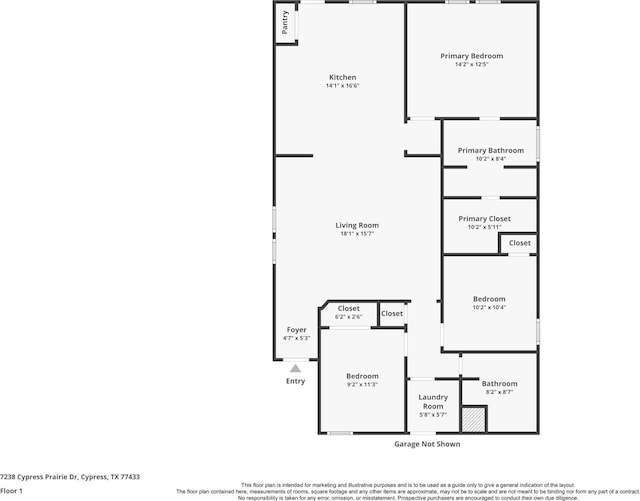 7238 Cypress Prairie Dr, Cypress, TX 77433 - view of property floor plan