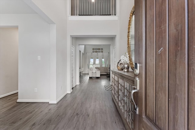 3823 Fleetwood Falls Ln, Spring, TX 77386 - entryway with wood finished floors and baseboards
