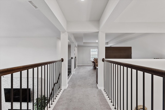 3823 Fleetwood Falls Ln, Spring, TX 77386 - hall featuring carpet flooring and baseboards