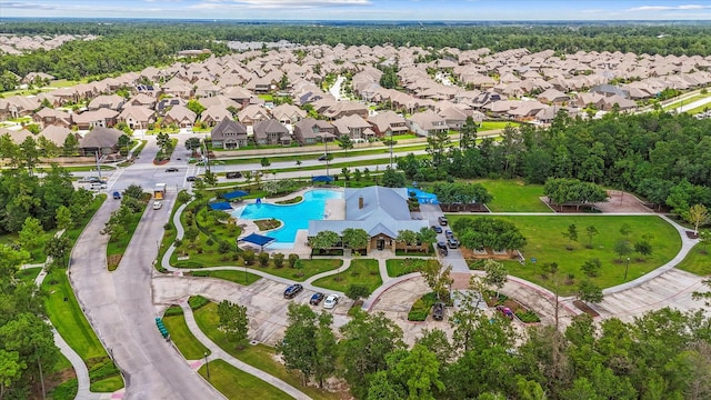 3823 Fleetwood Falls Ln, Spring, TX 77386 - aerial overview of property's location with nearby suburban area