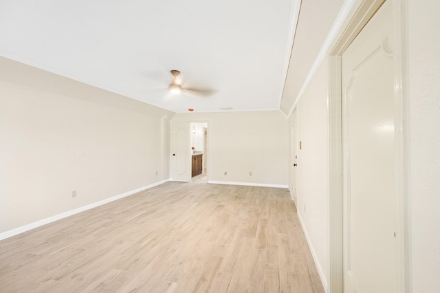 214 Caleta Cir, Richmond, TX 77406 - spare room with a ceiling fan and light wood-type flooring