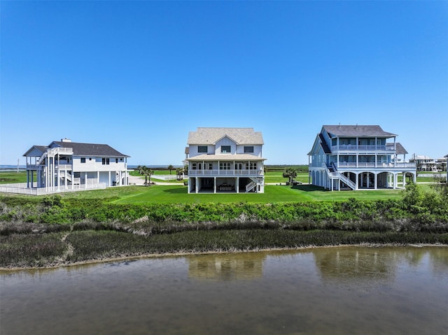 3914 Curlew Dr, Galveston, TX 77554 - water view with stairs