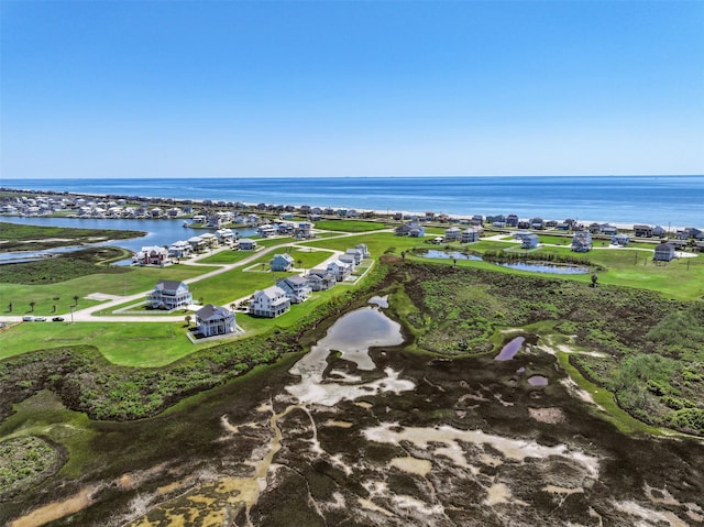 3914 Curlew Dr, Galveston, TX 77554 - aerial overview of property's location with a nearby body of water