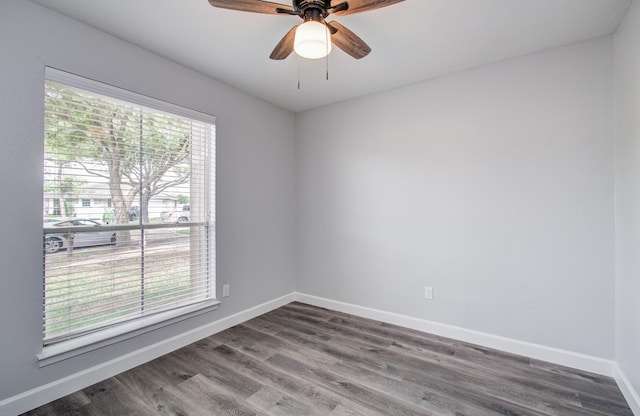2207 S Ferrisburg Ct, Sugar Land, TX 77478 - empty room featuring wood finished floors and a ceiling fan