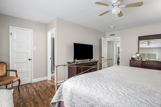 5427 Cairnleigh Dr, Houston, TX 77084 - bedroom featuring wood finished floors and ceiling fan