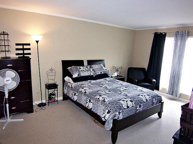 14777 Wunderlich Dr Unit 2404, Houston, TX 77069 - carpeted bedroom with ornamental molding and baseboards