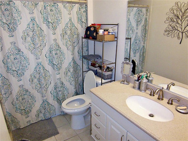 14777 Wunderlich Dr Unit 2404, Houston, TX 77069 - bathroom featuring tile patterned floors, vanity, and a shower with curtain