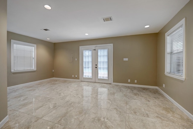 5502 Lincrest Ln, Houston, TX 77056 - unfurnished room featuring french doors and recessed lighting