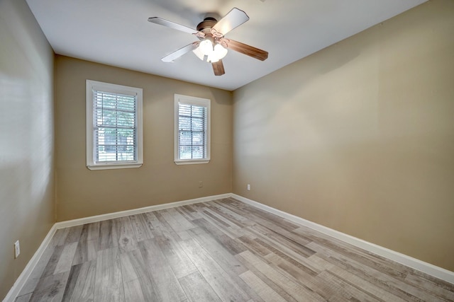 5502 Lincrest Ln, Houston, TX 77056 - spare room with light wood finished floors and a ceiling fan