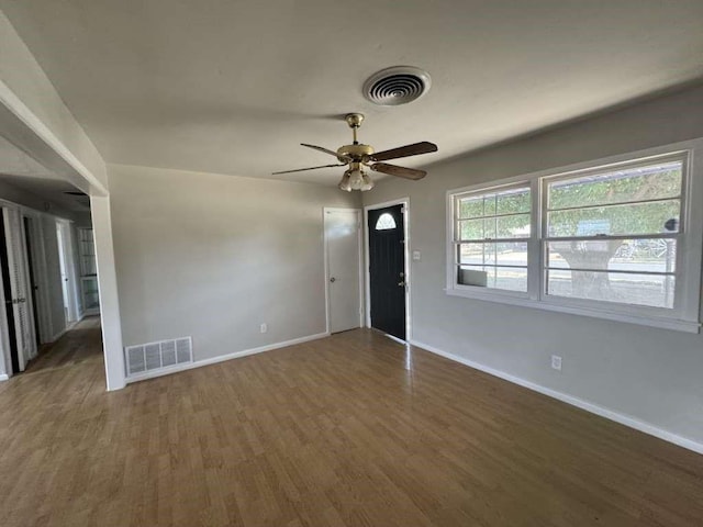 402 51st St, Lubbock, TX 79404 - spare room with wood finished floors and a ceiling fan