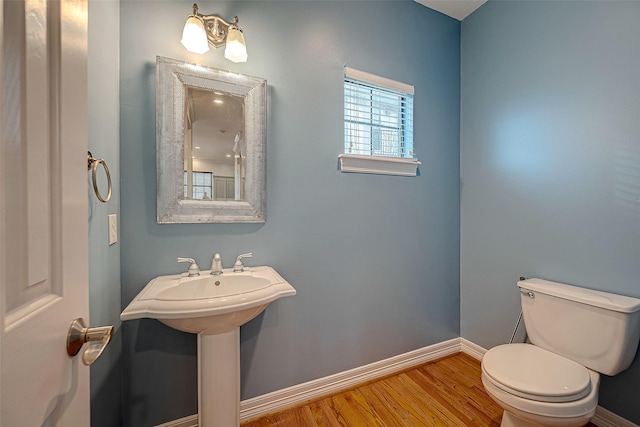5331 Nolda St Unit A, Houston, TX 77007 - half bath with toilet and wood finished floors