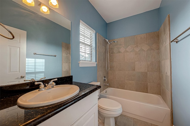 5331 Nolda St Unit A, Houston, TX 77007 - full bath with vanity, bathtub / shower combination, healthy amount of natural light, and tile patterned flooring
