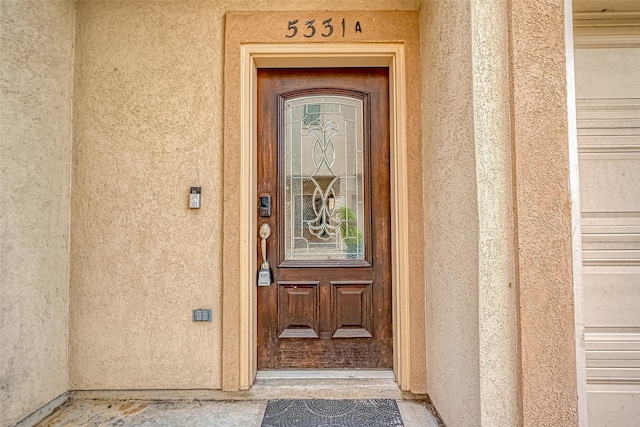 5331 Nolda St Unit A, Houston, TX 77007 - property entrance with stucco siding