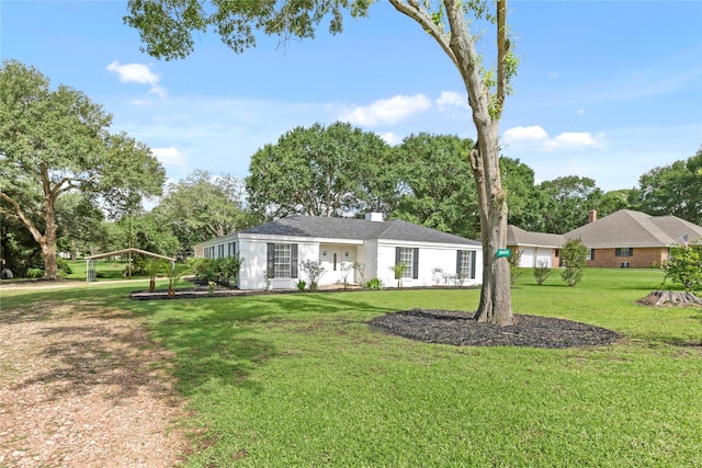 3101 Possum Trot St, Brenham, TX 77833 - ranch-style home featuring a front lawn