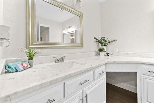 3101 Possum Trot St, Brenham, TX 77833 - bathroom with vanity and wood finished floors