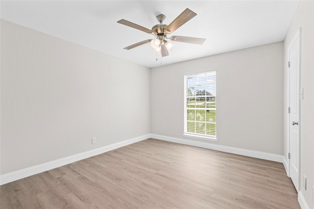 3101 Possum Trot St, Brenham, TX 77833 - empty room featuring light wood-type flooring and ceiling fan