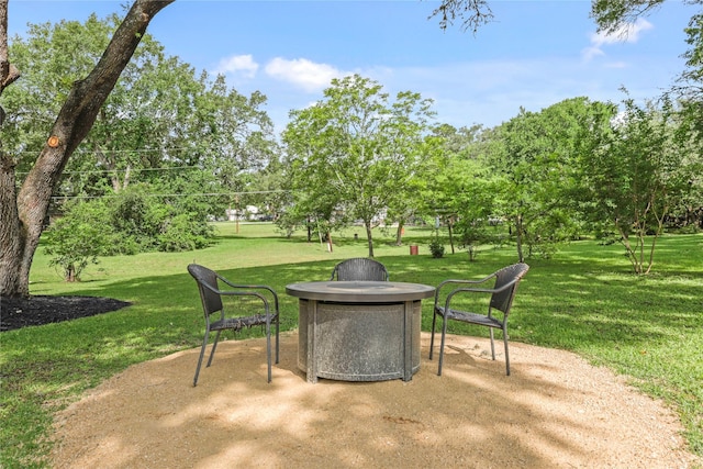 3101 Possum Trot St, Brenham, TX 77833 - view of patio / terrace featuring view of wooded area