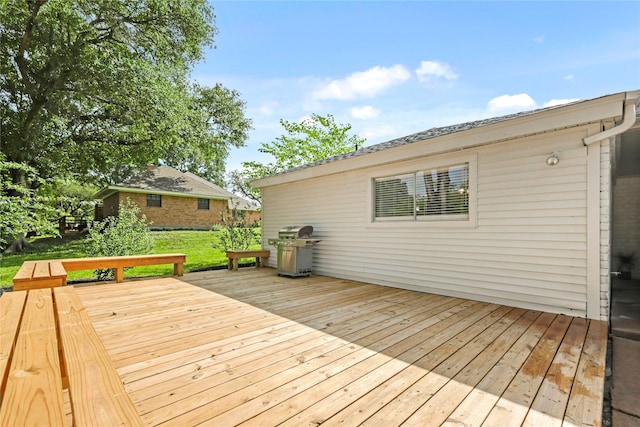 3101 Possum Trot St, Brenham, TX 77833 - wooden deck with grilling area