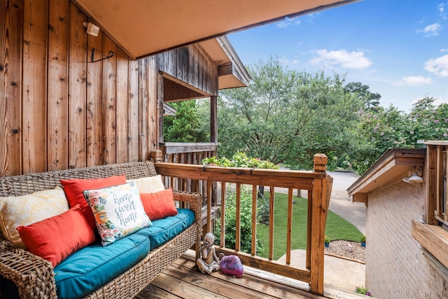 1501 Wimbledon Dr, Huntsville, TX 77340 - wooden terrace featuring outdoor lounge area