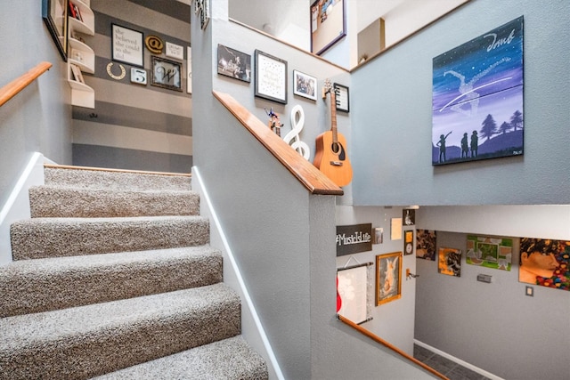 1501 Wimbledon Dr, Huntsville, TX 77340 - stairway with baseboards