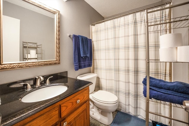 1501 Wimbledon Dr, Huntsville, TX 77340 - full bath with vanity, a shower with curtain, and a textured ceiling