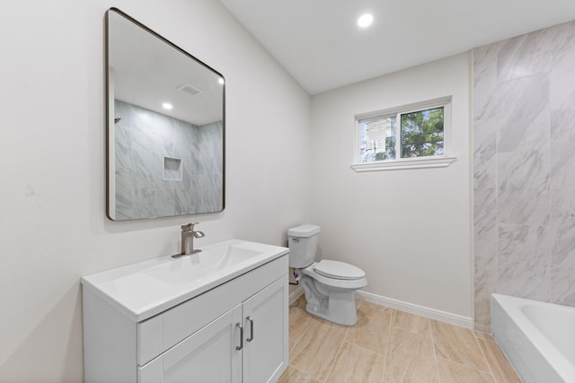 3915 Southmore Cir, Houston, TX 77004 - bathroom featuring vanity and recessed lighting
