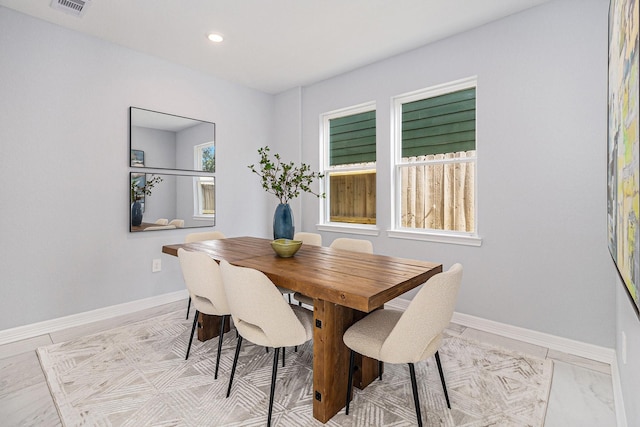9311 Noel St, Houston, TX 77033 - dining space featuring baseboards and recessed lighting